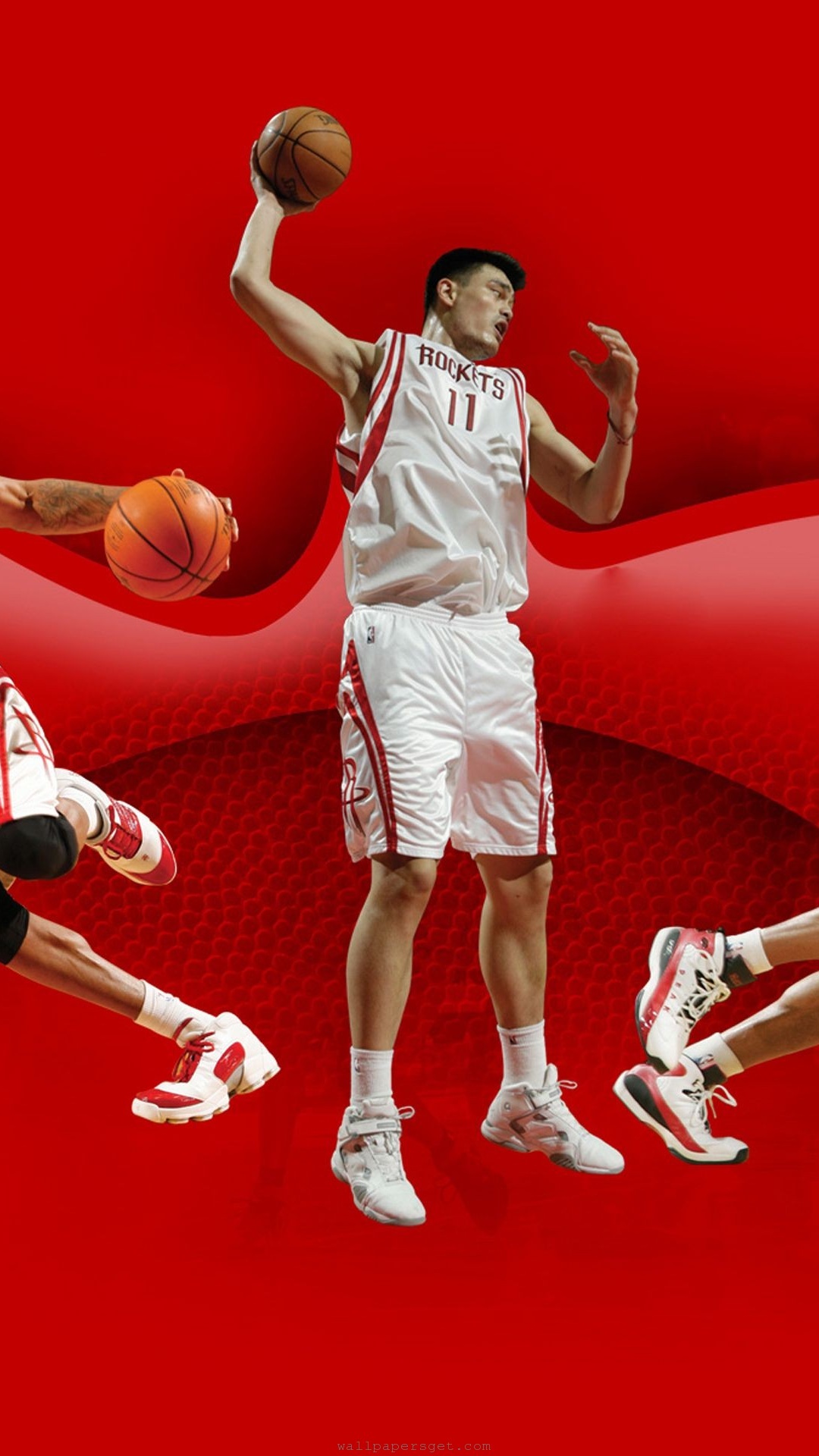 Houston Rockets Nba American Basketball Yao Ming Luis Scola Tracy Mcgrady