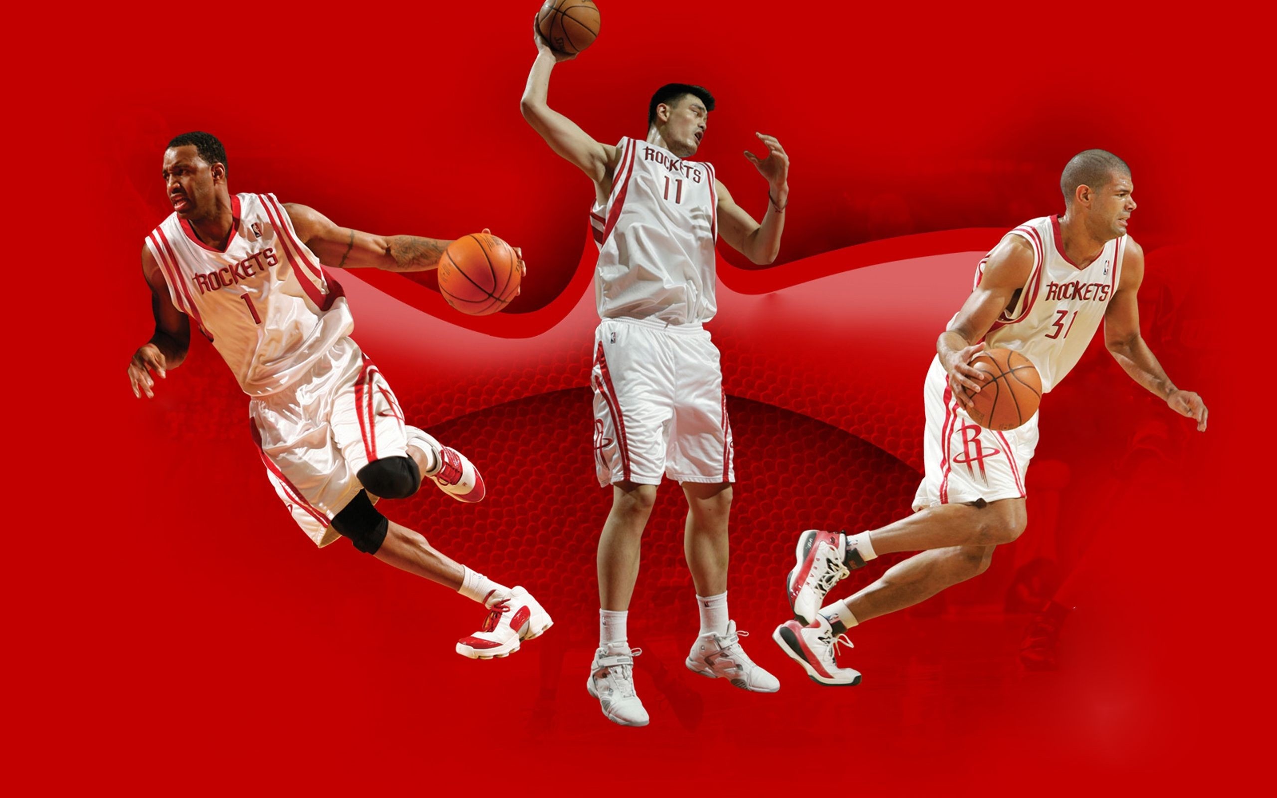 Houston Rockets Nba American Basketball Yao Ming Luis Scola Tracy Mcgrady