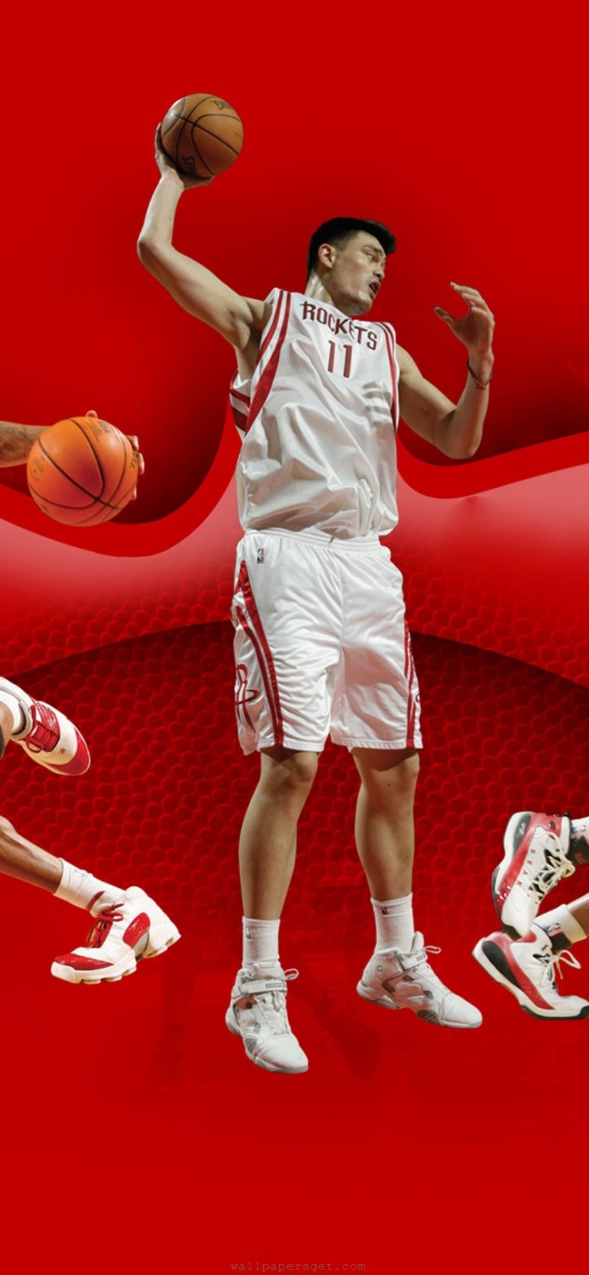 Houston Rockets Nba American Basketball Yao Ming Luis Scola Tracy Mcgrady