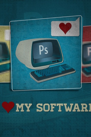 I Love My Software Photoshop Photoshop Monitor Keyboard