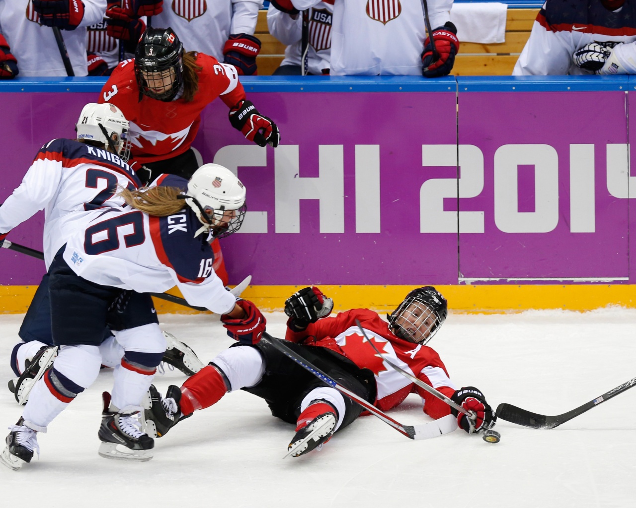 Ice Hockey Women Match In Sochi 2014