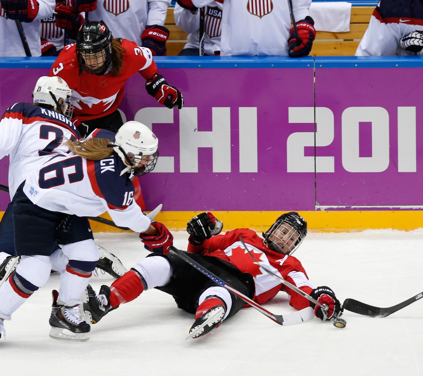 Ice Hockey Women Match In Sochi 2014