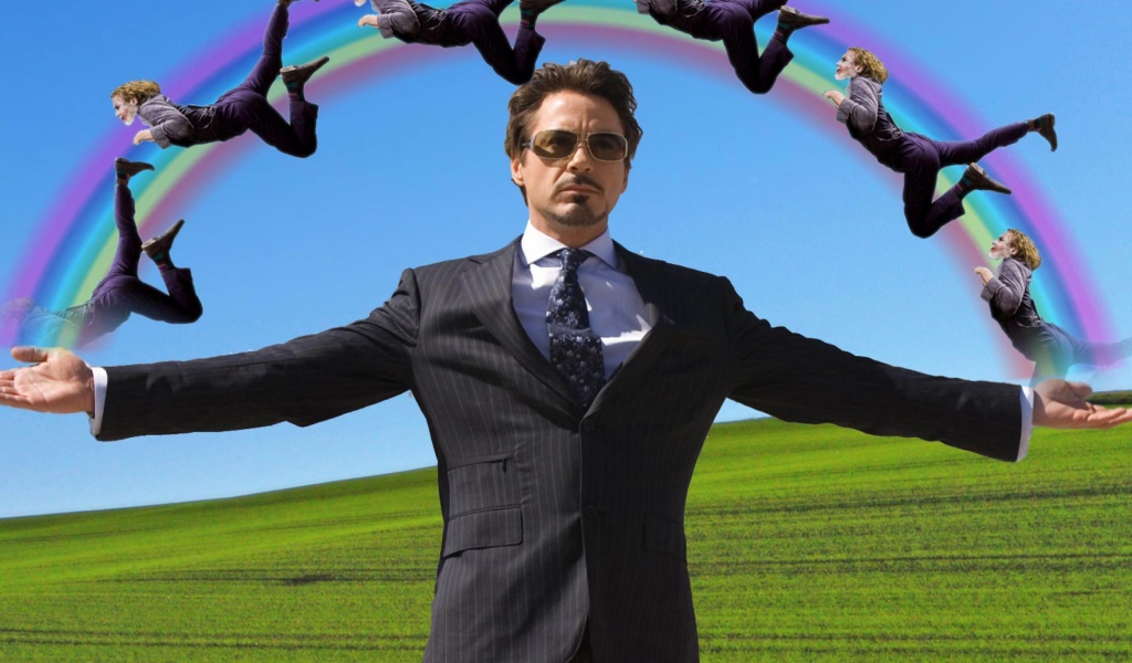 Iron Man The Joker Funny Rainbows Tony Stark Robert Downey Jr