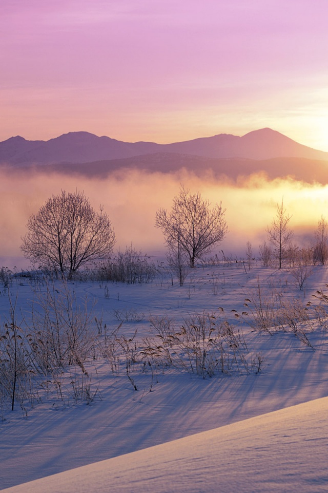 Japan Hokkaido Beauty Sunrise Nature Landscapes