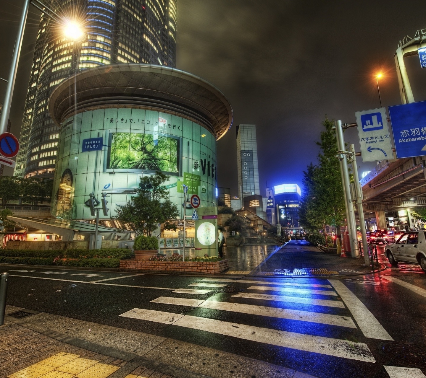 Japan Street Road Night Metropolis City Landscape