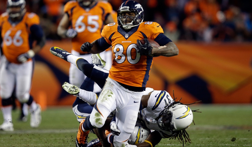 Julius Thomas Is Tackled By Addae