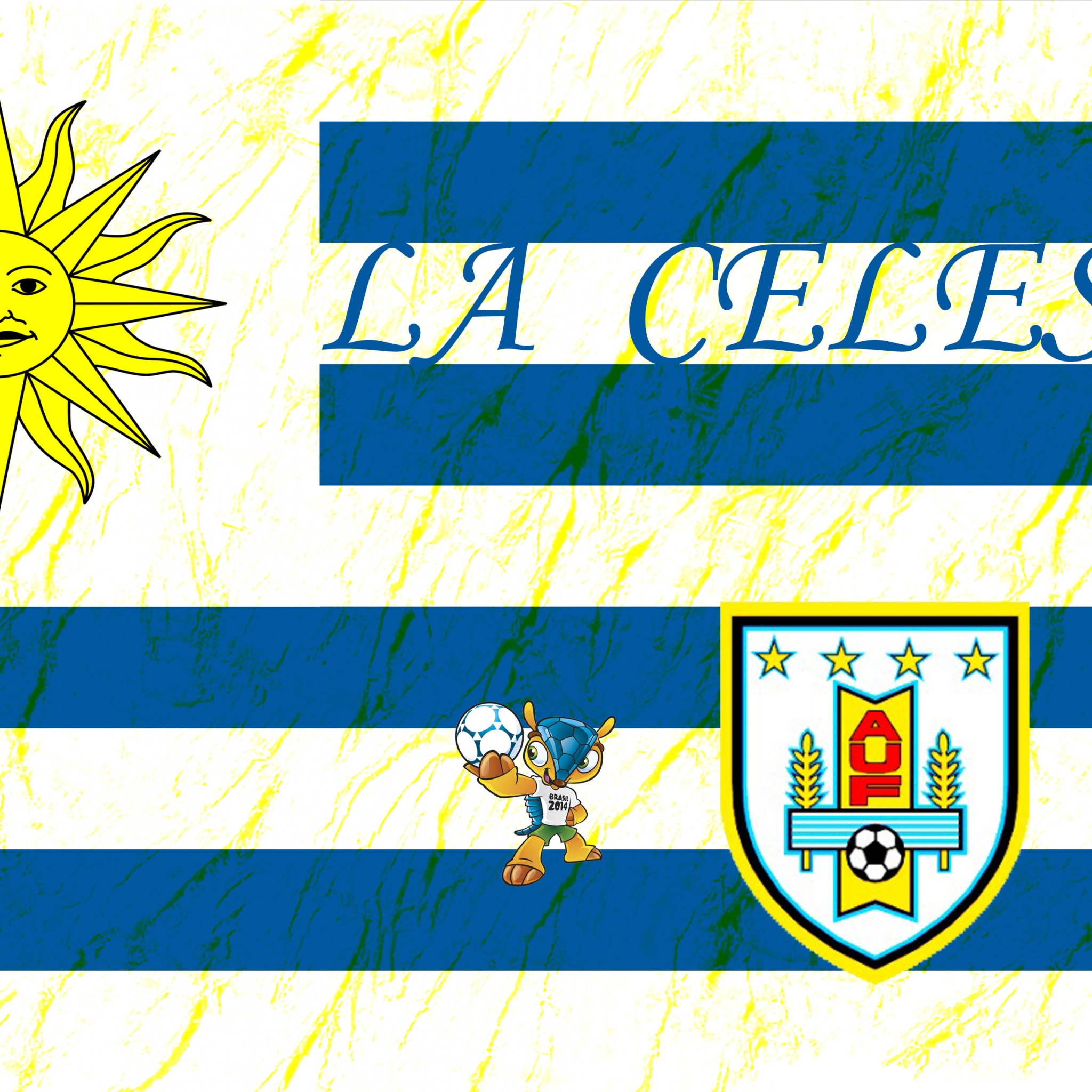 La Celeste Uruguay Football Crest Logo