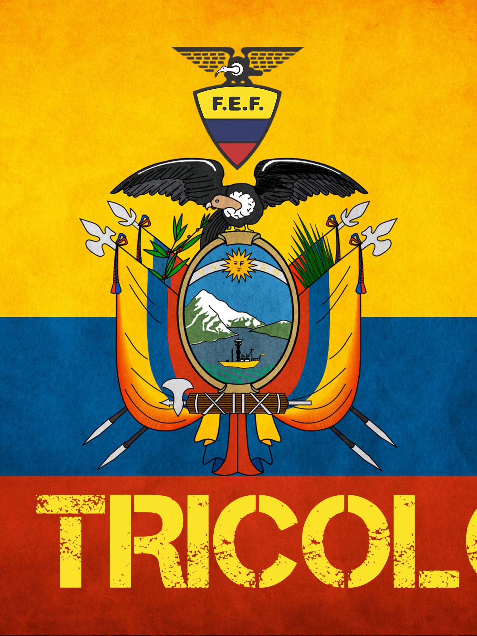 La Tricolor Ecuador Football Crest Logo