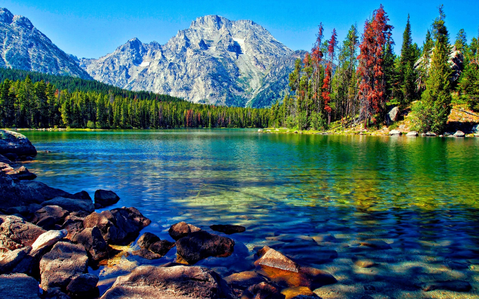 Lake And Mountains
