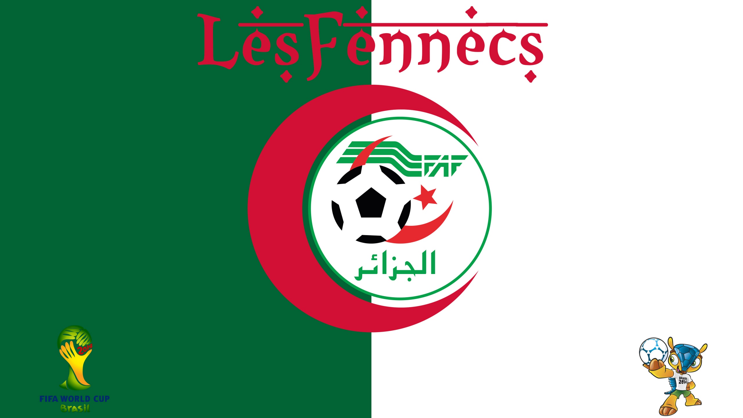 Les Fennecs Algeria Football Crest Logo