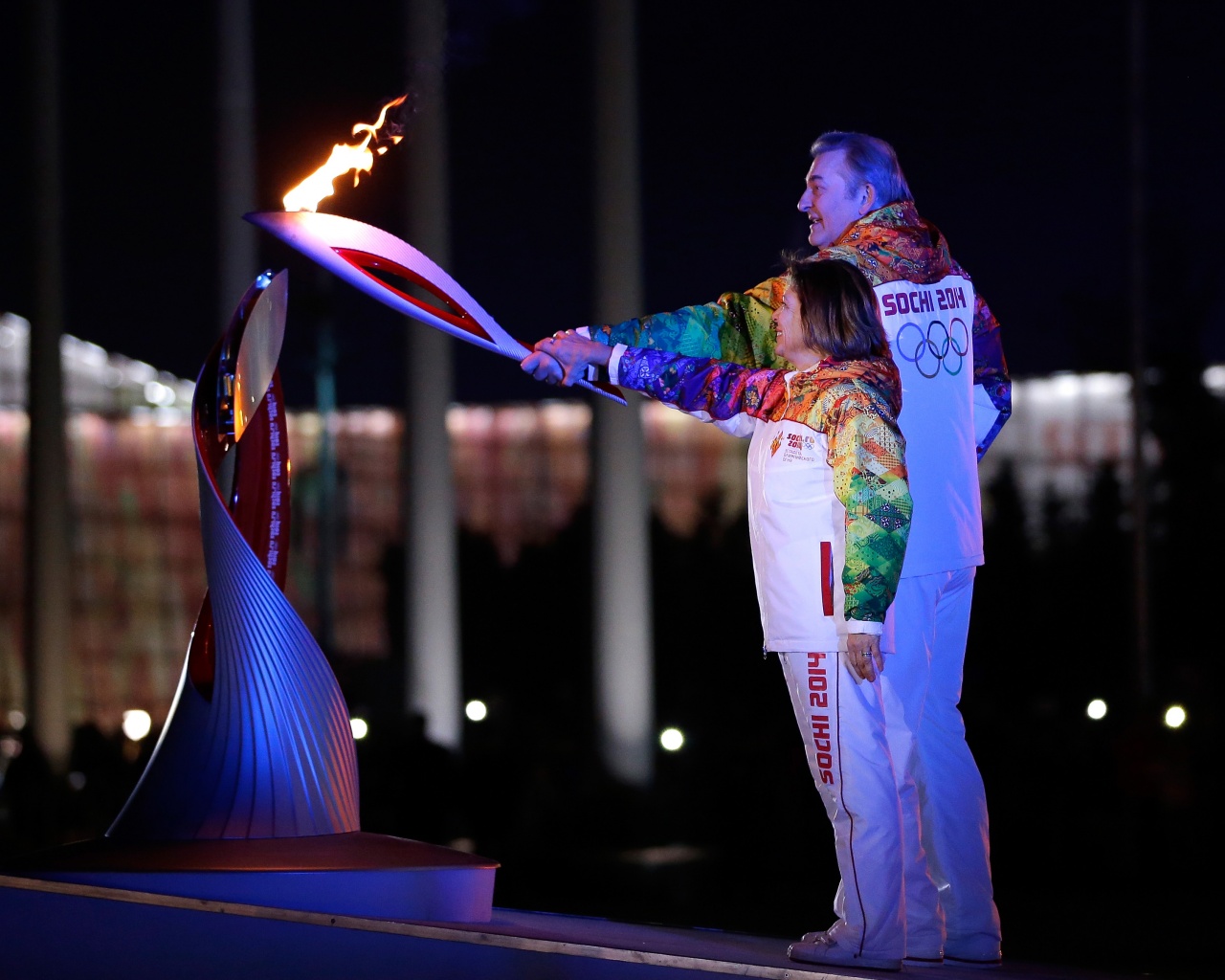 Lighting Of The Olympic Flame Sochi