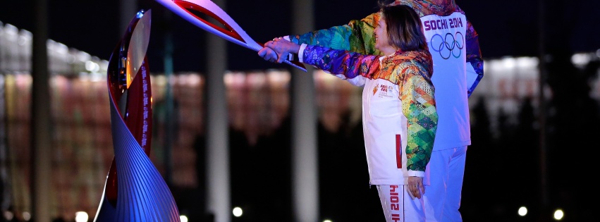 Lighting Of The Olympic Flame Sochi