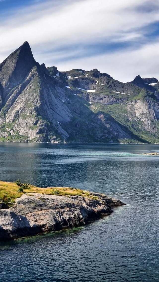 Lofoten Fishing Village Nordland County Norway Europe Mountains Geography Nature