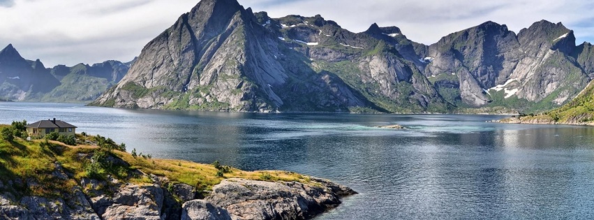 Lofoten Fishing Village Nordland County Norway Europe Mountains Geography Nature