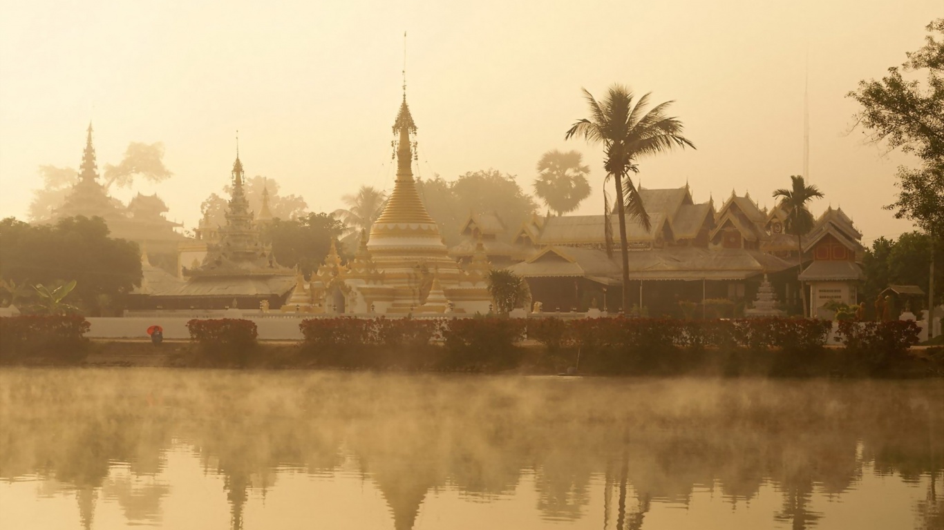 Mae Hong Son Thailand River Fog Temple