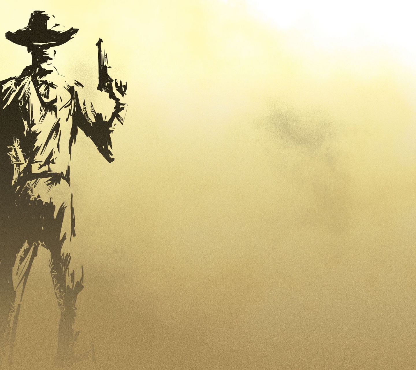 Man Cowboy Guns Wallpaper