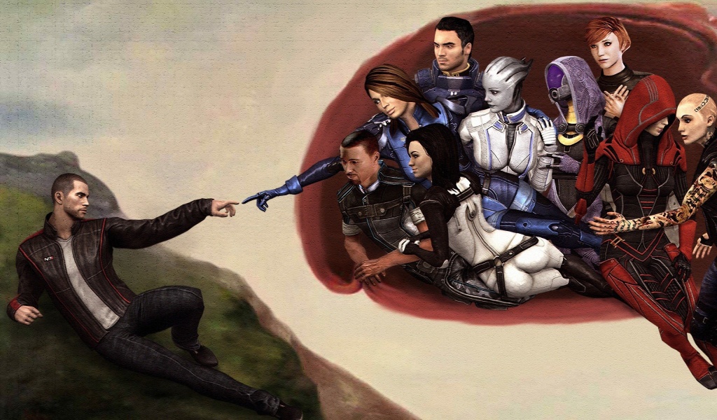 Mass Effect 3 Commander Shepard The Creation Of Adam