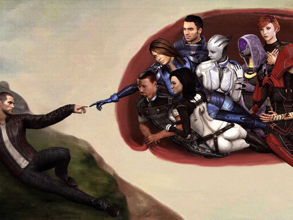 Mass Effect 3 Commander Shepard The Creation Of Adam