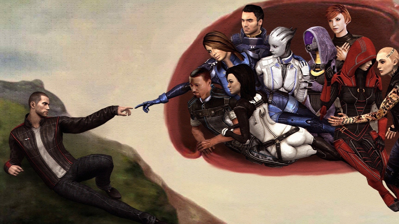 Mass Effect 3 Commander Shepard The Creation Of Adam