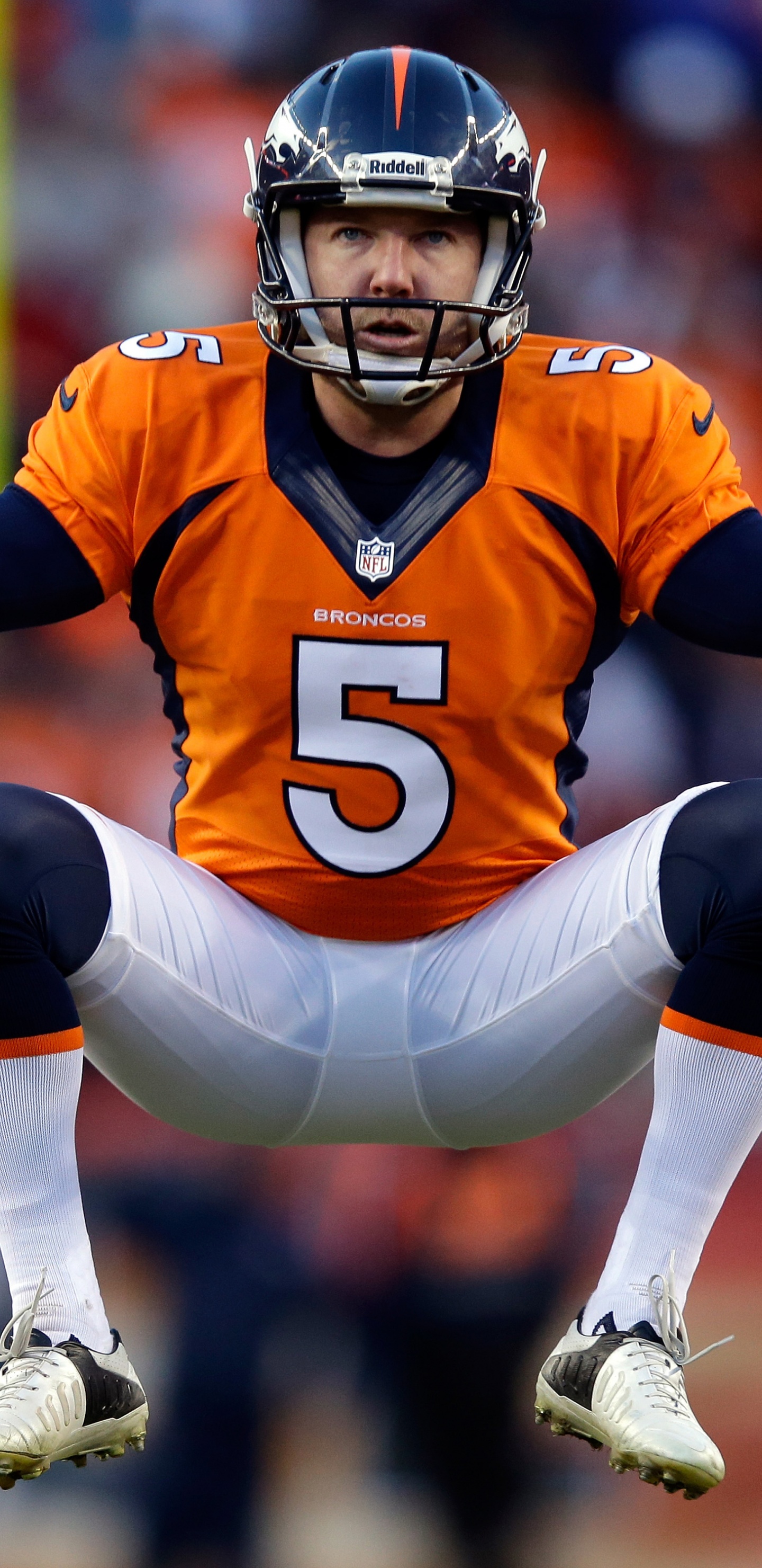 Matt Prater Of The Broncos Warms Up