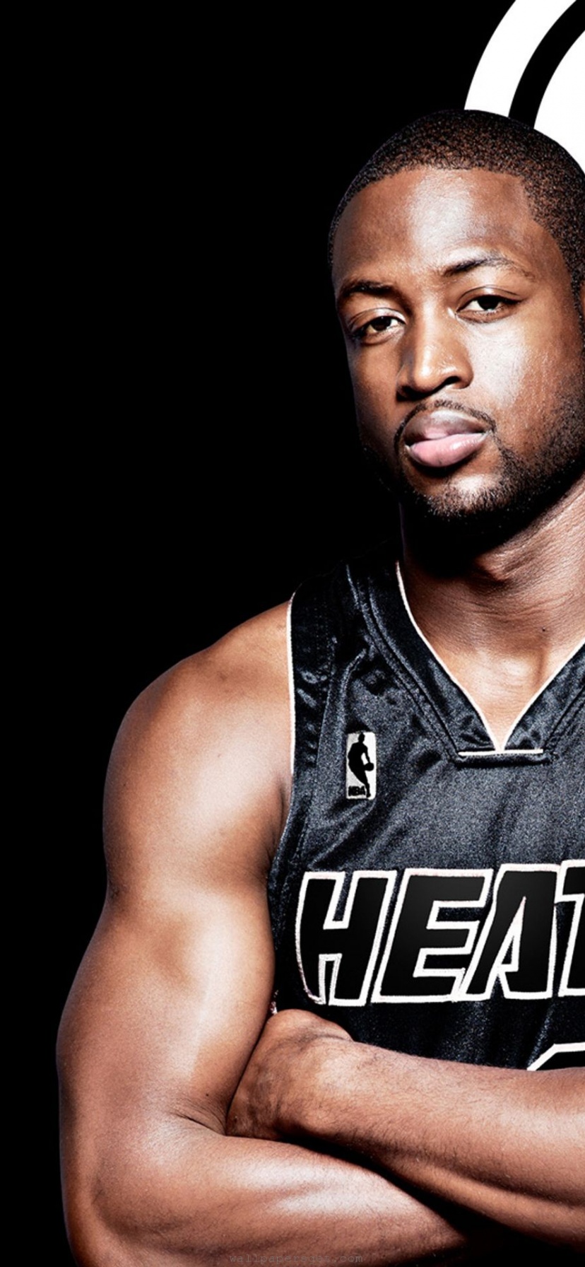 Miami Heat Nba American Basketball Black Uniforms Dwyane Wade