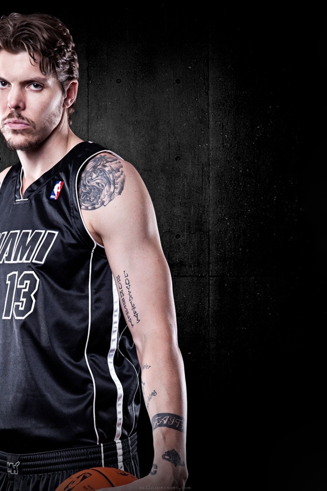 Miami Heat Nba American Basketball Black Uniforms Mike Miller