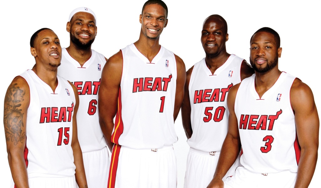 Miami Heat Nba American Basketball Lebron Wade Bosh Chalmers Anthony