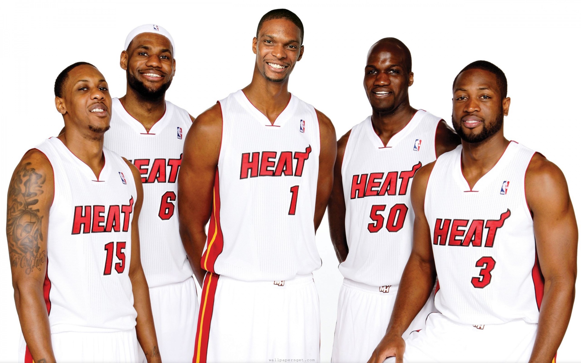 Miami Heat Nba American Basketball Lebron Wade Bosh Chalmers Anthony