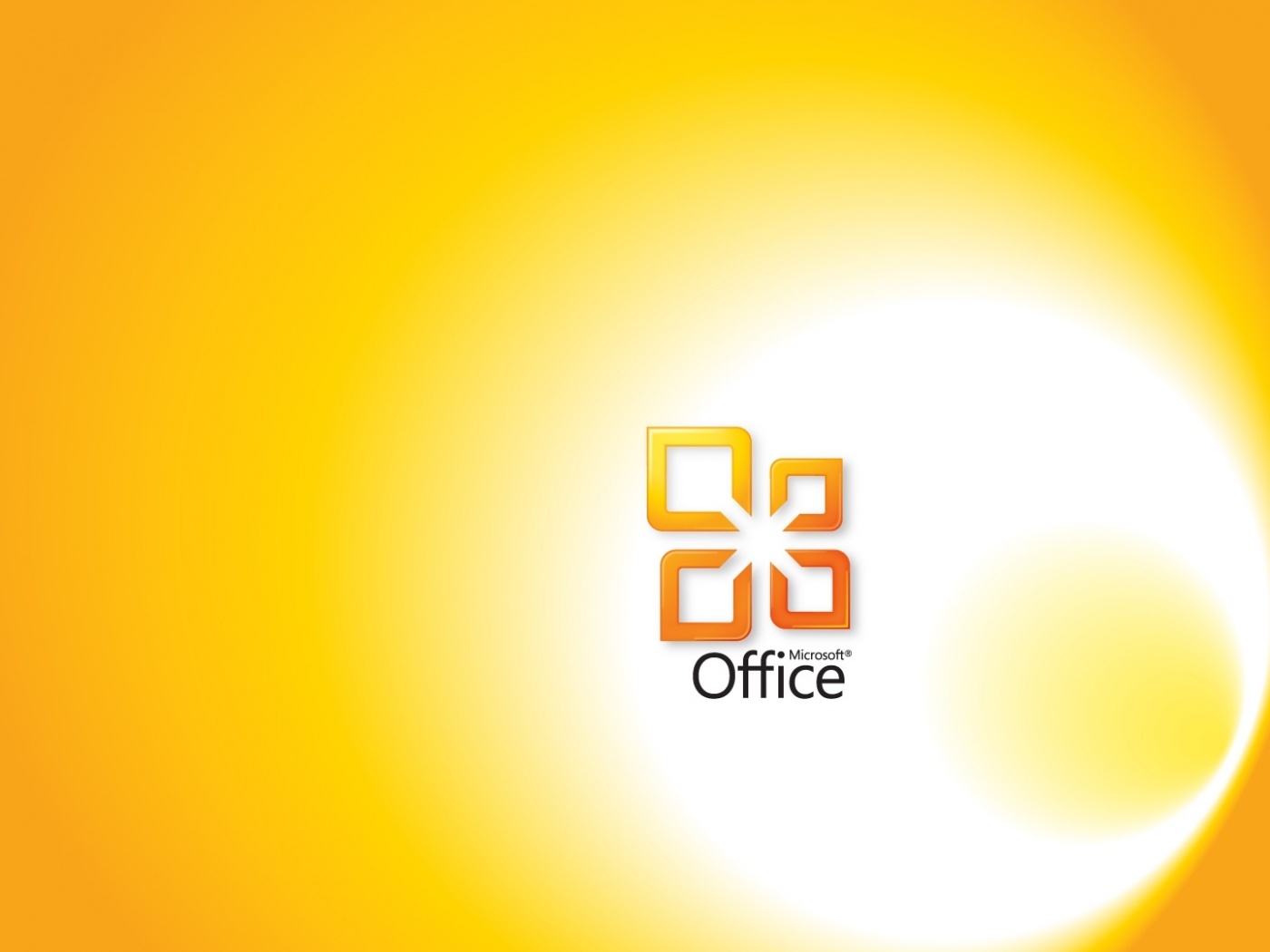 Microsoft Office Yellow Computer Wallpaper