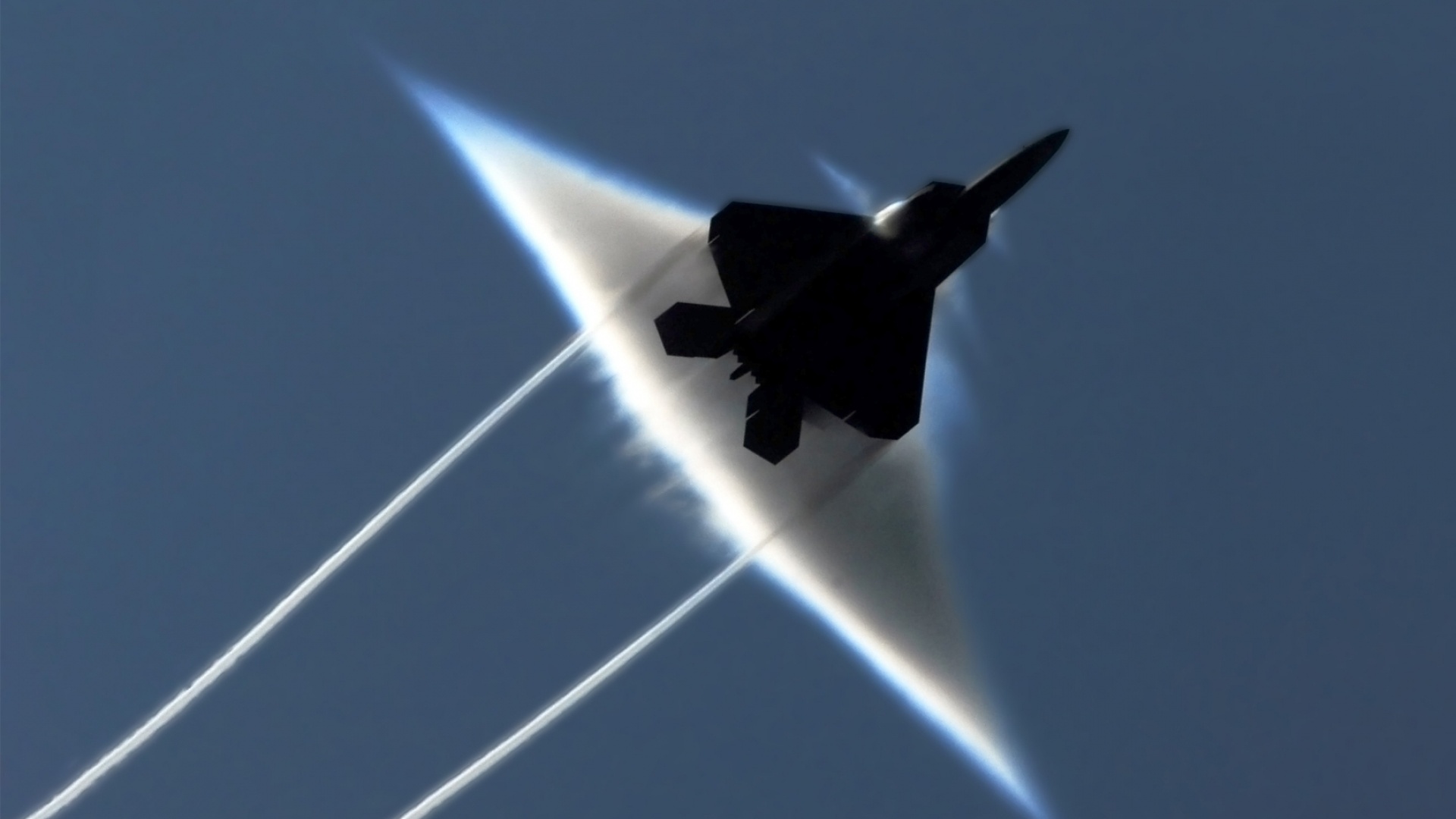 Military F22 Raptor Contrails