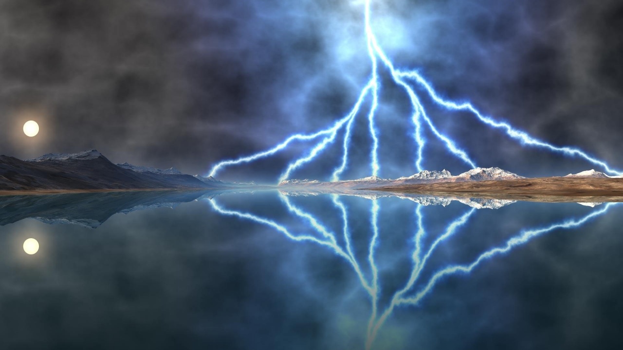 Moon Storm Lightening Desktop Back Nature Landscapes