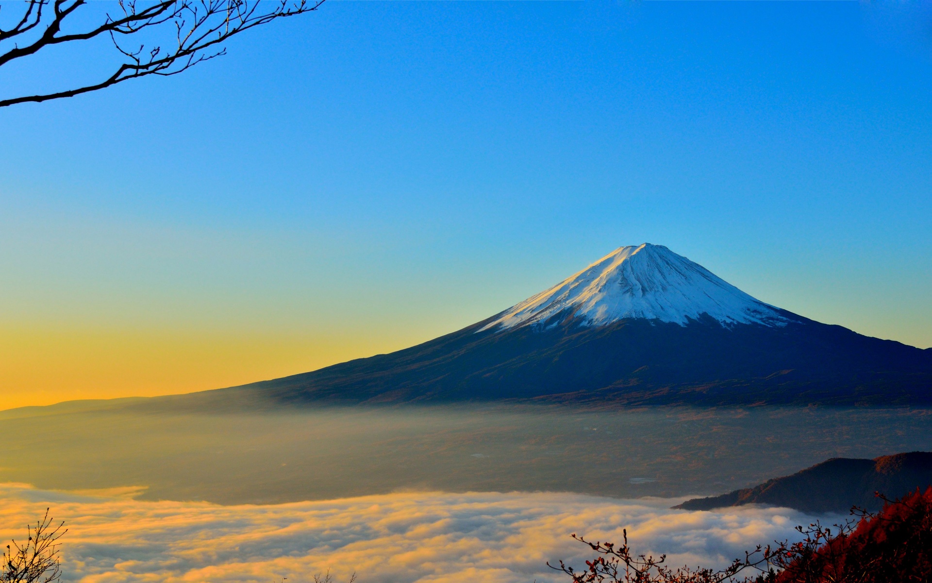 Mount Fuji At Sunset