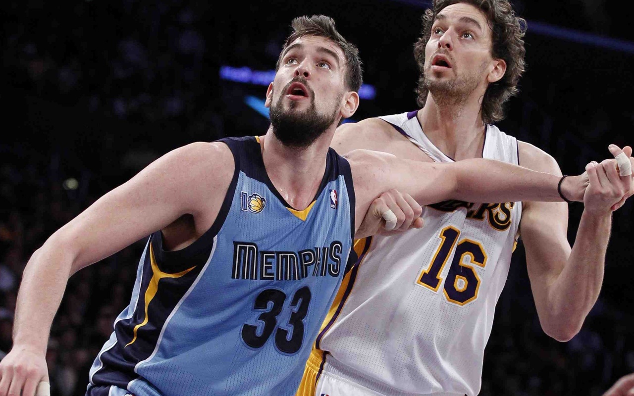 Nba American Basketball Marc Gasol Memphis Grizzlies Pau Gasol La Lakers