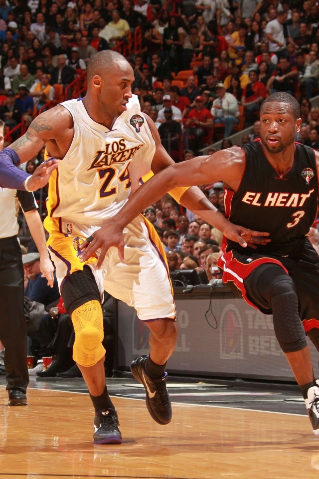 Nba American Basketball Miami Heat Dwyane Wade La Lakers Kobe Bryant