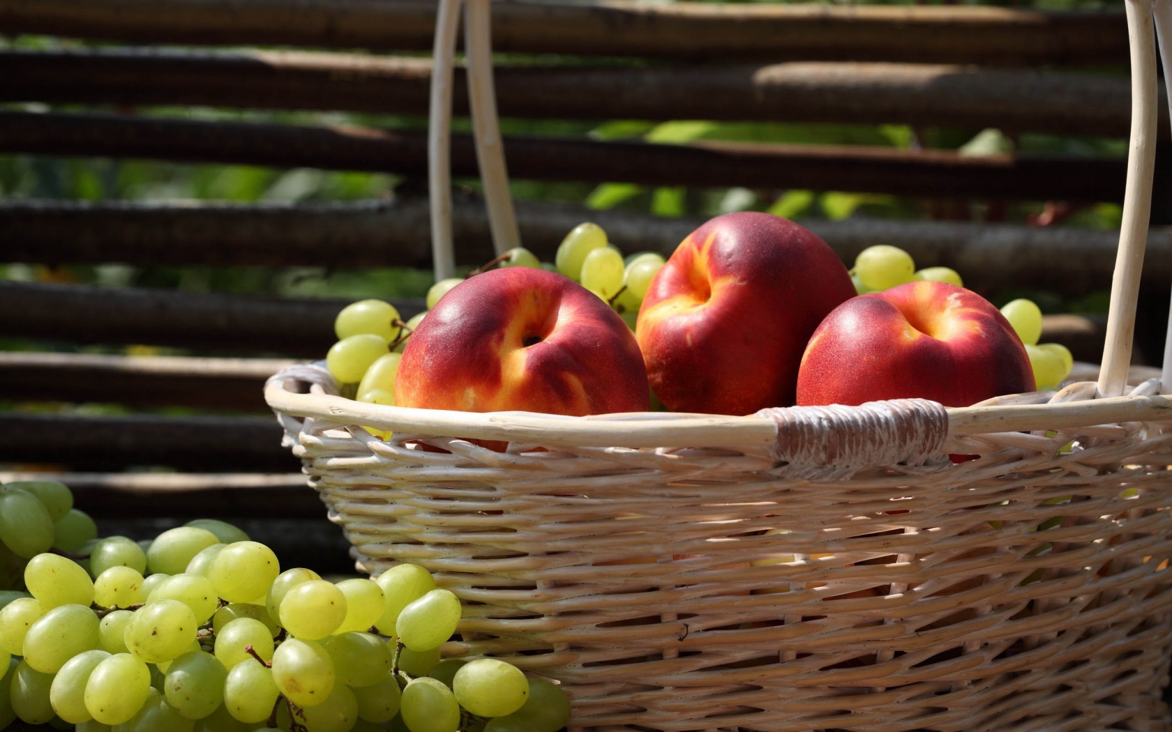 Nectarines And Grapes