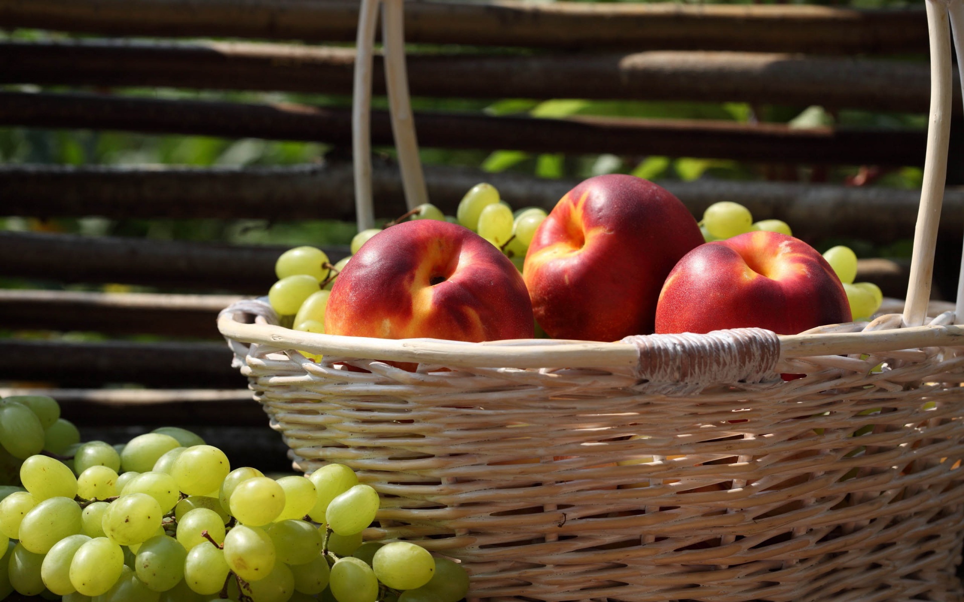 Nectarines And Grapes