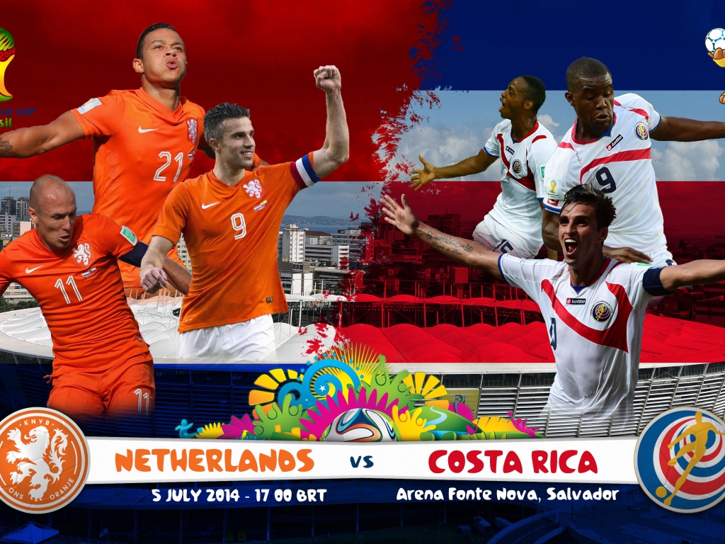 Netherlands Vs Costa Rica Brazil 2014