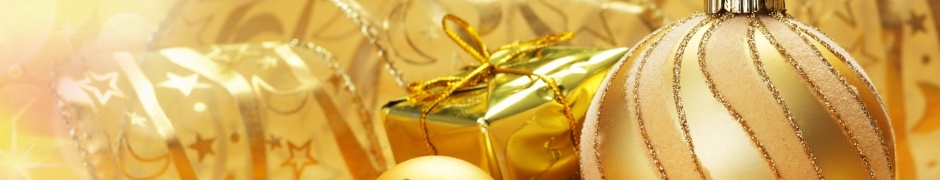 New Year Christmas Spheres Gold