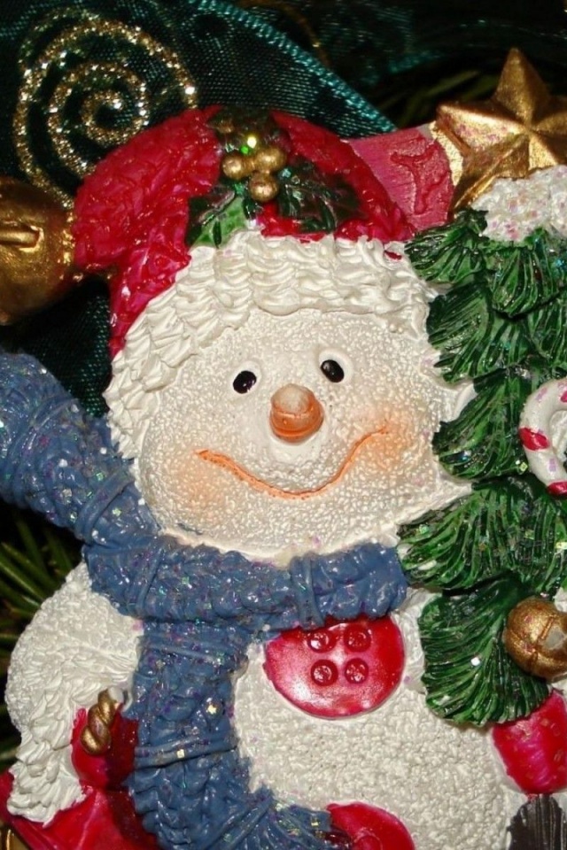 New Year Snowman Toy Twig Needles Jewelry