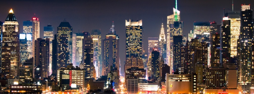 New York Manhattan Night City