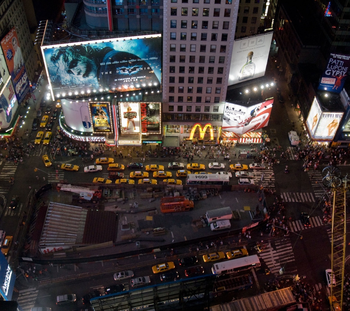 Night The City Times Square New York