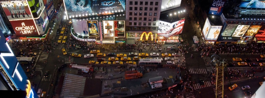 Night The City Times Square New York