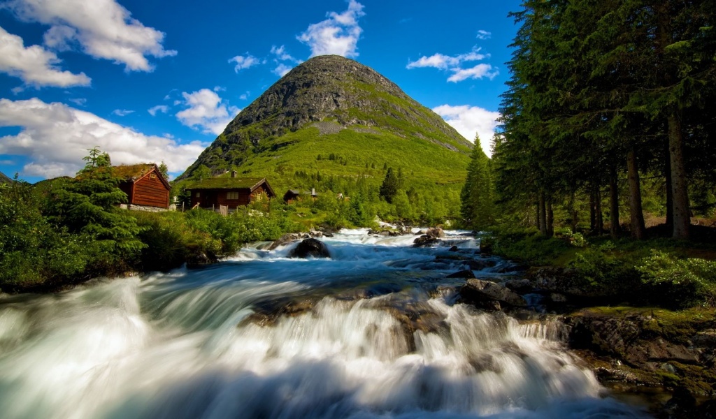 Norway Waterfall Nature Landscapes