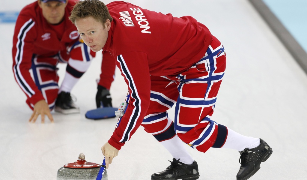 Norwegian Curling Team In Sochi 2014