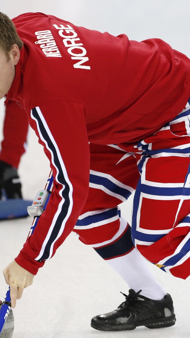 Norwegian Curling Team In Sochi 2014