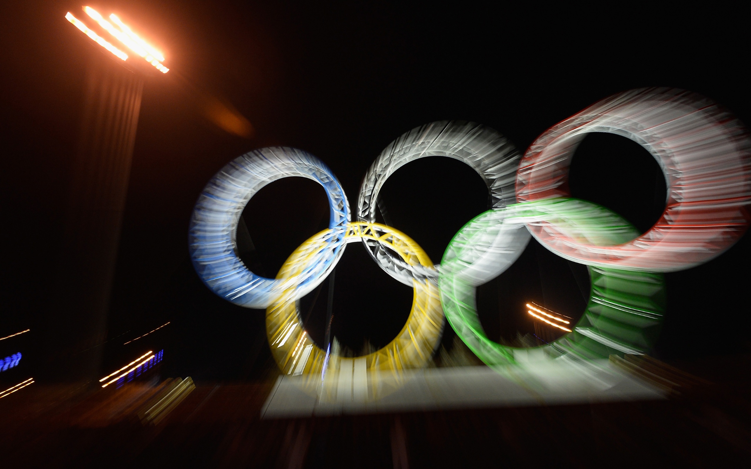 Olympic Rings Is Illuminated At Sochi