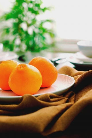 Oranges On A Plate