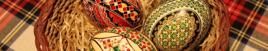 Pascha Feast Eggs Three Patterns Basket Tablecloth