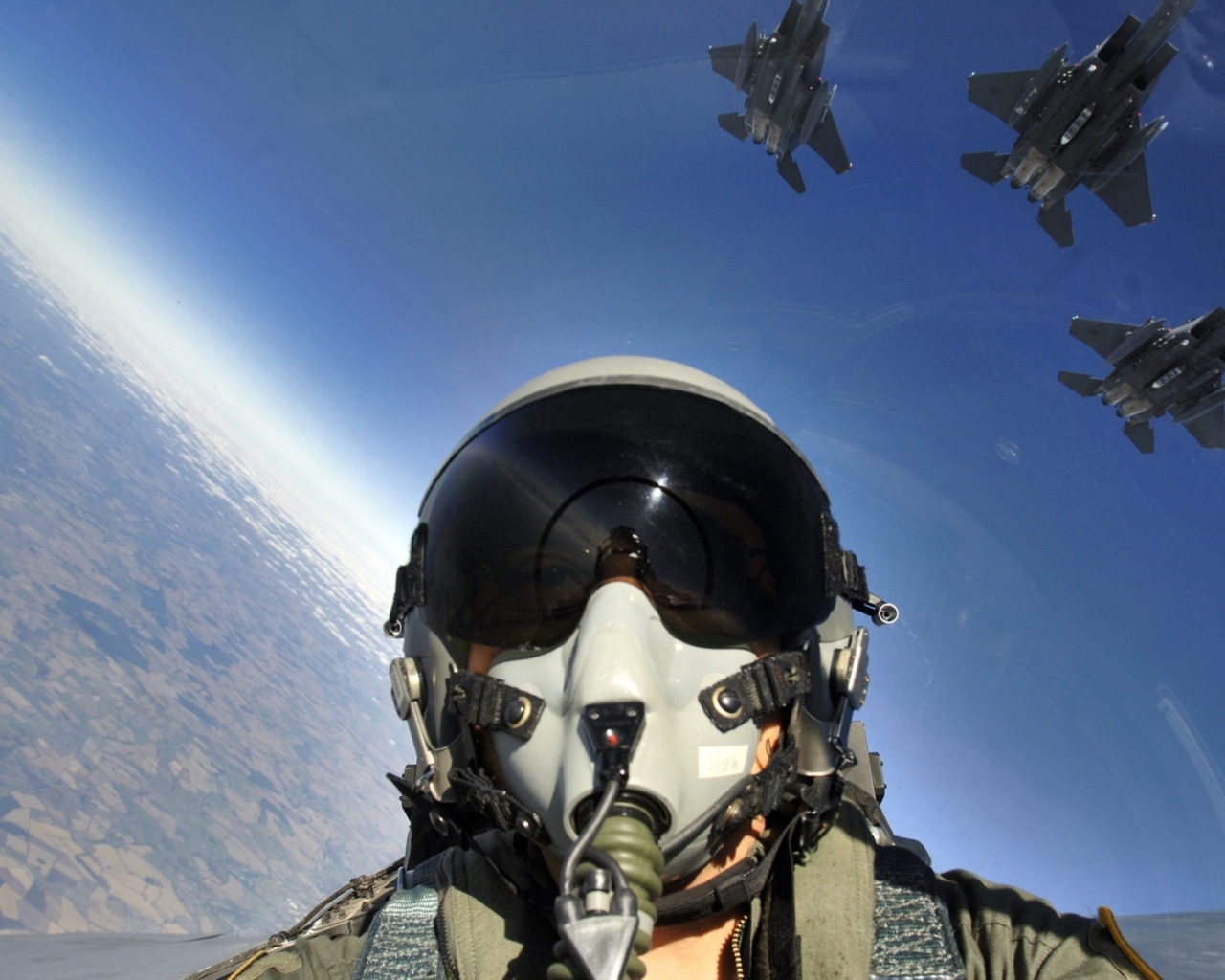 Pilot Cockpit Planes F15 Eagle