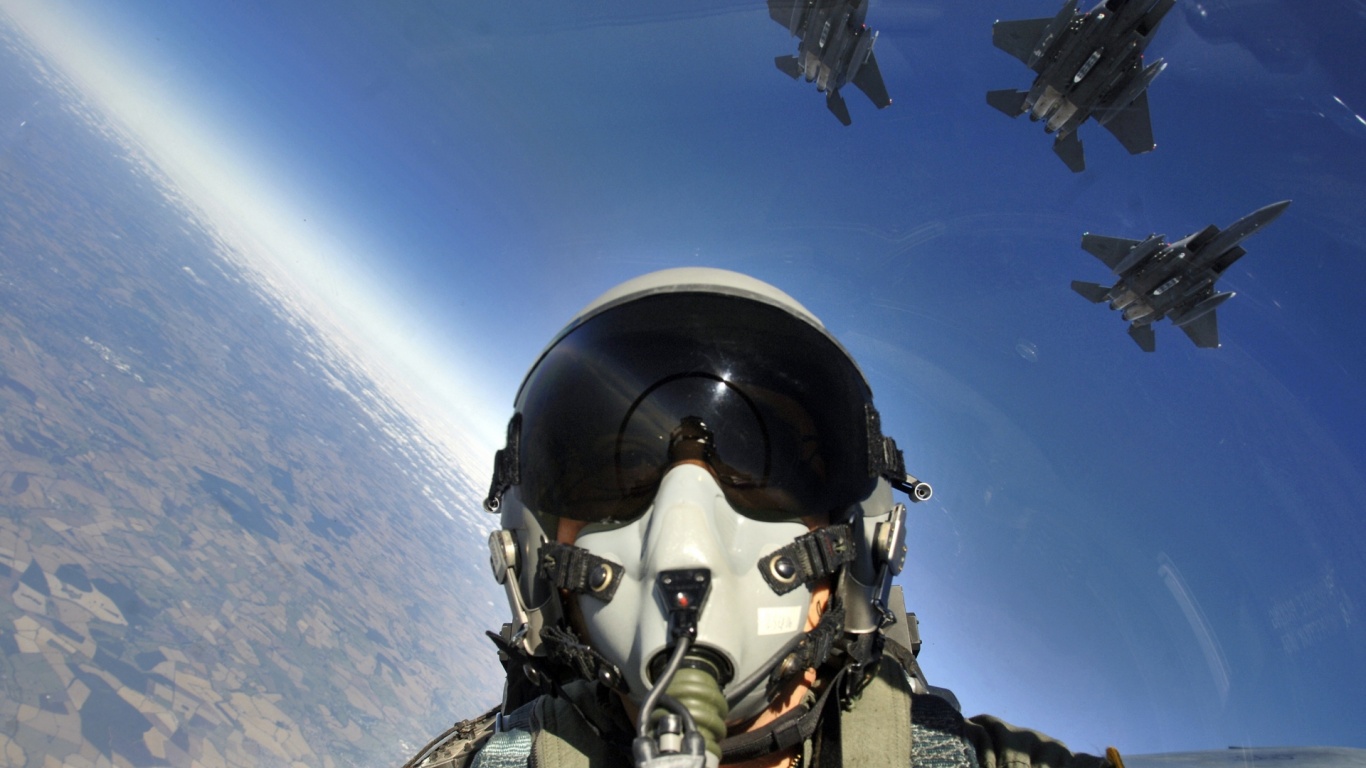 Pilot Cockpit Planes F15 Eagle